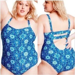 RHODE X TARGET Zinnia Floral One Piece Swimsuit Swim Size Large NWT size 1X